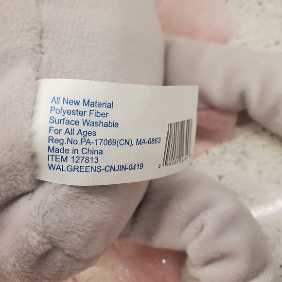 Elephant Ballerina Pink Sparkle Plush 20 Inch Elephant Ballerina Plush Toy Stuff - Picture 9 of 12